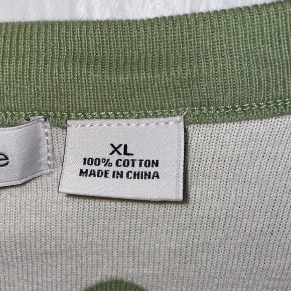 Liz Claiborne 2 Button Closure Cardigan Polka Dot Green XL - Picture 4 of 7